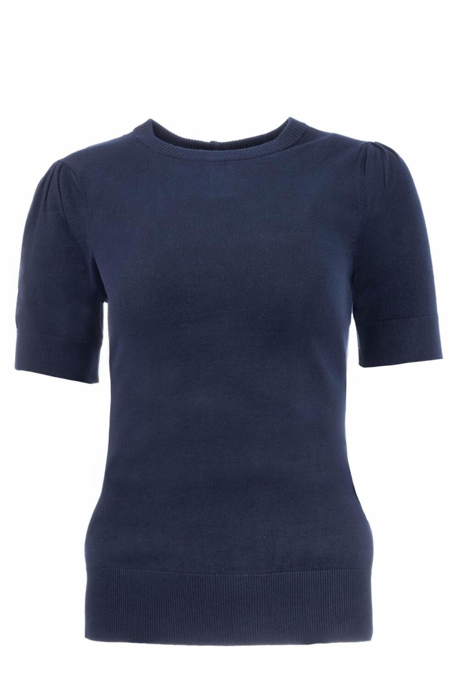 QUINTY 24 12 SS FLAT KNIT 25S1U10628 Marine